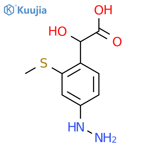4-Hydrazinyl-2-(methylthio)mandelic acid structure