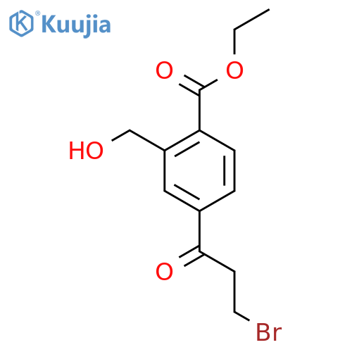 Ethyl 4-(3-bromopropanoyl)-2-(hydroxymethyl)benzoate structure