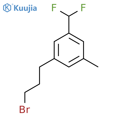 3-(3-Bromopropyl)-5-(difluoromethyl)toluene structure