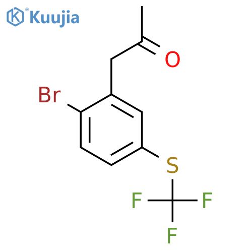 1-(2-Bromo-5-(trifluoromethylthio)phenyl)propan-2-one structure