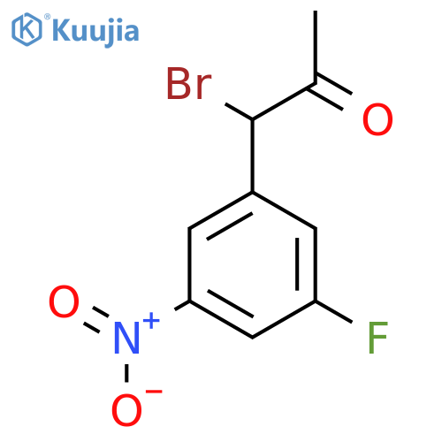 1-Bromo-1-(3-fluoro-5-nitrophenyl)propan-2-one structure
