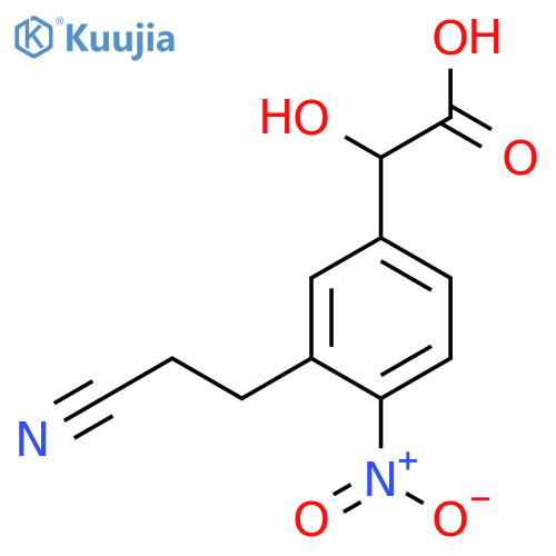 3-(2-Cyanoethyl)-4-nitromandelic acid structure
