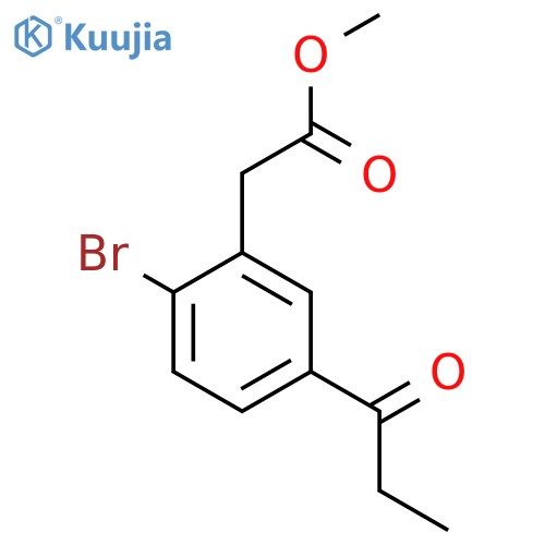 Methyl 2-bromo-5-propionylphenylacetate structure