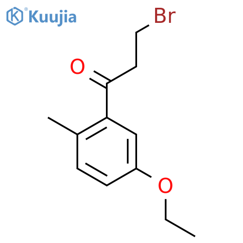 3-Bromo-1-(5-ethoxy-2-methylphenyl)propan-1-one structure