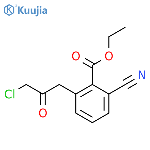 Ethyl 2-(3-chloro-2-oxopropyl)-6-cyanobenzoate structure