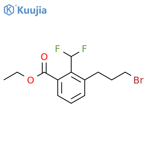 Ethyl 3-(3-bromopropyl)-2-(difluoromethyl)benzoate structure