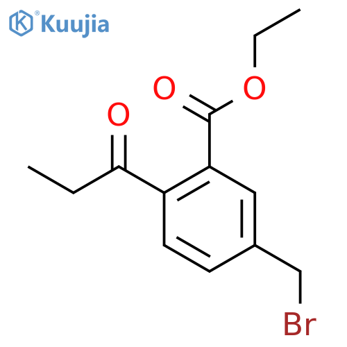 Ethyl 5-(bromomethyl)-2-propionylbenzoate structure