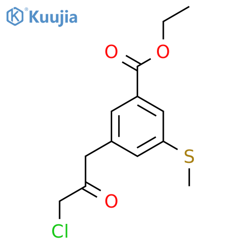 Ethyl 3-(3-chloro-2-oxopropyl)-5-(methylthio)benzoate structure