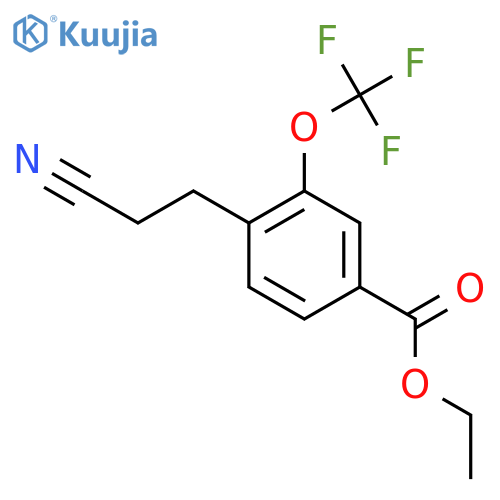 Ethyl 4-(2-cyanoethyl)-3-(trifluoromethoxy)benzoate structure