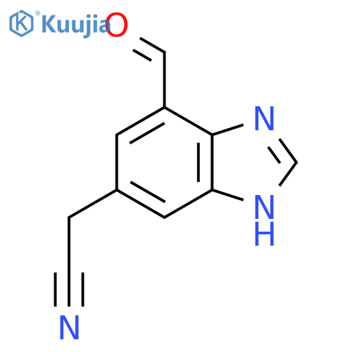 4-Formyl-1H-benzimidazole-6-acetonitrile structure