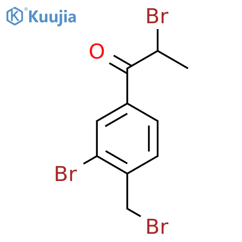 2-Bromo-1-(3-bromo-4-(bromomethyl)phenyl)propan-1-one structure