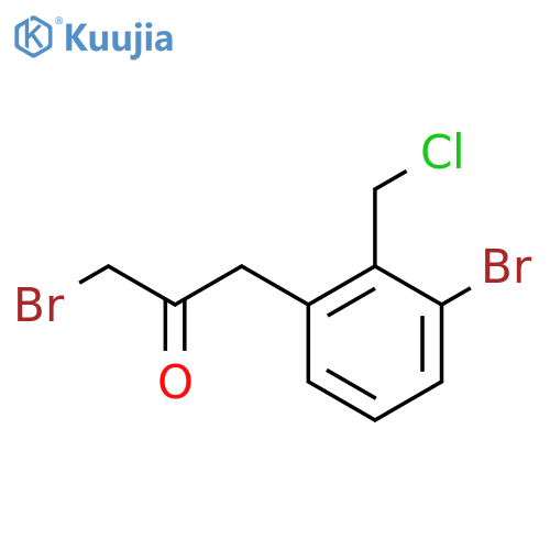 1-Bromo-3-(3-bromo-2-(chloromethyl)phenyl)propan-2-one structure