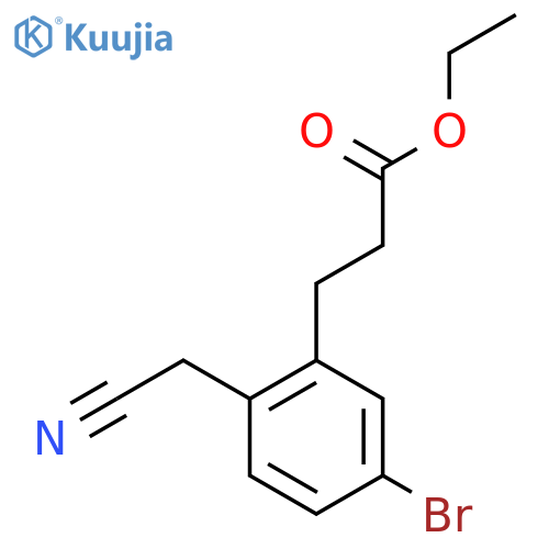 Ethyl 3-(5-bromo-2-(cyanomethyl)phenyl)propanoate structure