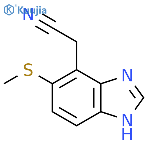 5-Methylthio-1H-benzimidazole-4-acetonitrile structure
