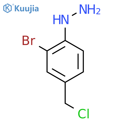 3-Bromo-4-hydrazinylbenzyl chloride structure