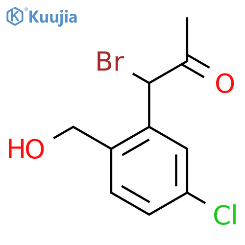 1-Bromo-1-(5-chloro-2-(hydroxymethyl)phenyl)propan-2-one structure