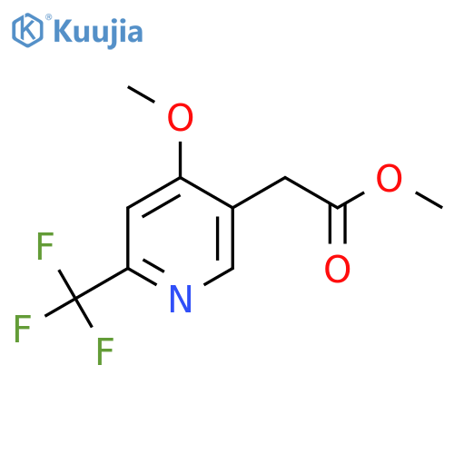 Methyl 4-methoxy-2-(trifluoromethyl)pyridine-5-acetate structure