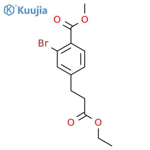 Methyl 2-bromo-4-(3-ethoxy-3-oxopropyl)benzoate structure