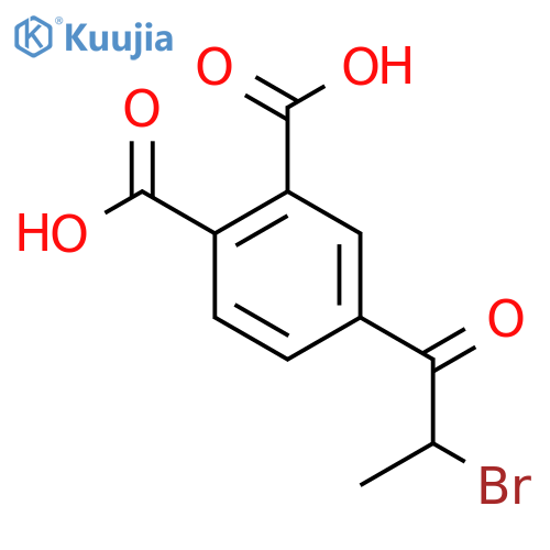 2-Bromo-1-(3,4-dicarboxyphenyl)propan-1-one structure