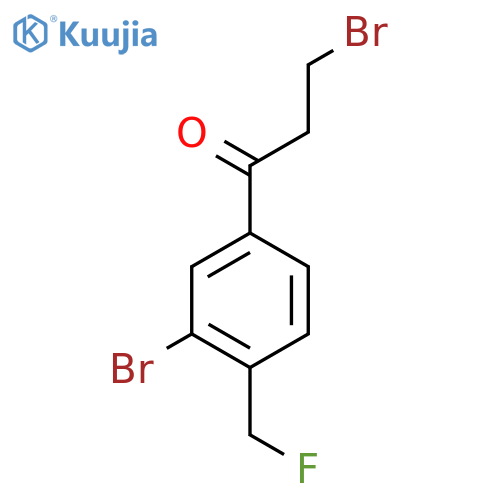 3-Bromo-1-(3-bromo-4-(fluoromethyl)phenyl)propan-1-one structure