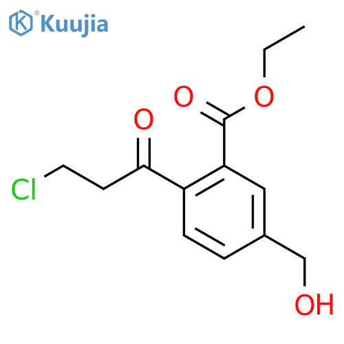 Ethyl 2-(3-chloropropanoyl)-5-(hydroxymethyl)benzoate structure