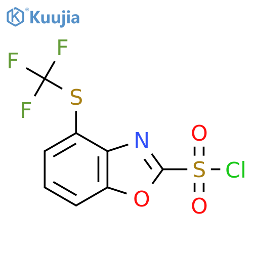 4-((Trifluoromethyl)thio)benzo[d]oxazole-2-sulfonyl chloride structure