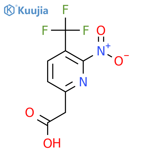 2-Nitro-3-(trifluoromethyl)pyridine-6-acetic acid structure