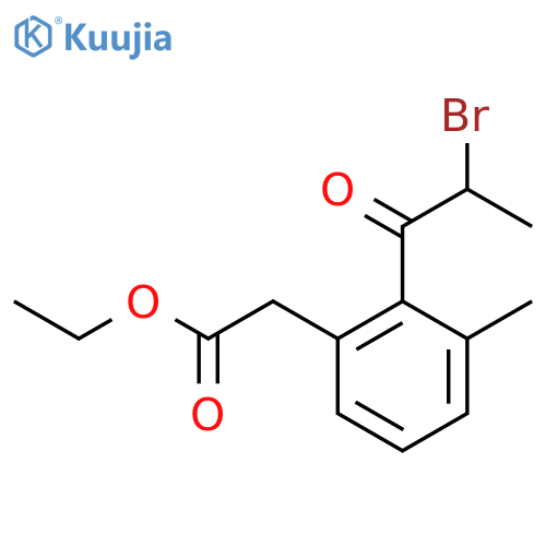 Ethyl 2-(2-bromopropanoyl)-3-methylphenylacetate structure
