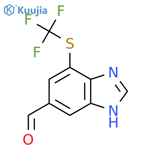 5-Formyl-7-trifluoromethylthio-1H-benzimidazole structure