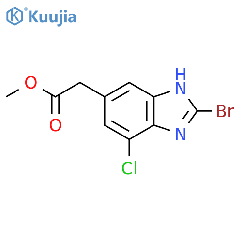 Methyl 2-bromo-4-chloro-1H-benzimidazole-6-acetate structure