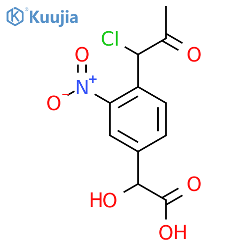 4-(1-Chloro-2-oxopropyl)-3-nitromandelic acid structure