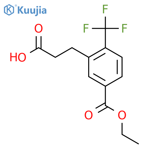 Ethyl 3-(2-carboxyethyl)-4-(trifluoromethyl)benzoate structure