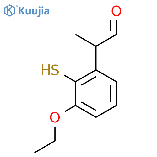 3-Ethoxy-2-mercaptophenylpropanal structure