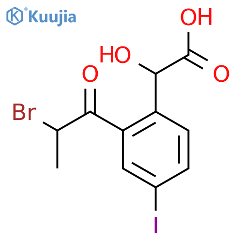 2-(2-Bromopropanoyl)-4-iodomandelic acid structure