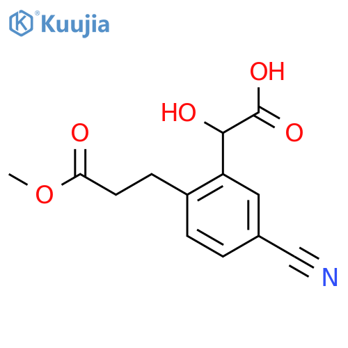 5-Cyano-2-(3-methoxy-3-oxopropyl)mandelic acid structure