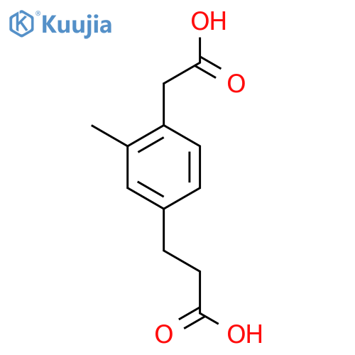 4-(2-Carboxyethyl)-2-methylphenylacetic acid structure