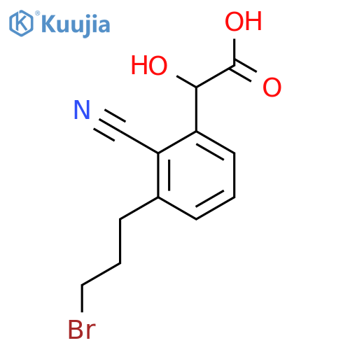 3-(3-Bromopropyl)-2-cyanomandelic acid structure
