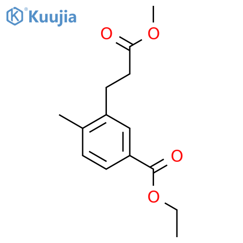 Ethyl 3-(3-methoxy-3-oxopropyl)-4-methylbenzoate structure