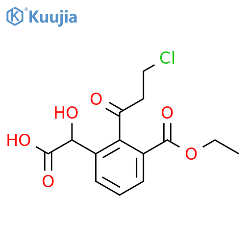 Ethyl 3-(carboxy(hydroxy)methyl)-2-(3-chloropropanoyl)benzoate structure