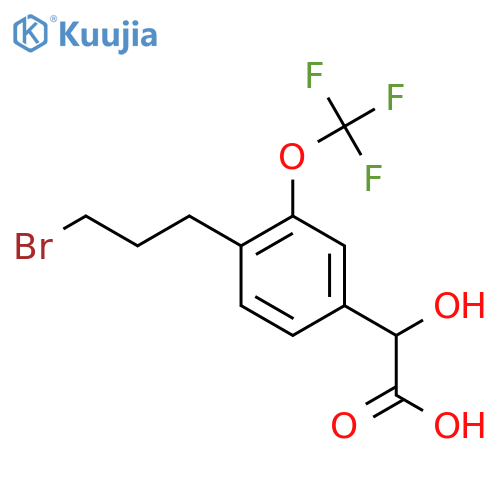 4-(3-Bromopropyl)-3-(trifluoromethoxy)mandelic acid structure