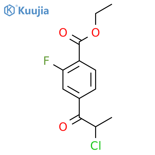 Ethyl 4-(2-chloropropanoyl)-2-fluorobenzoate structure