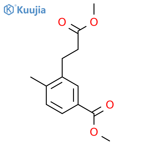 Methyl 3-(3-methoxy-3-oxopropyl)-4-methylbenzoate structure