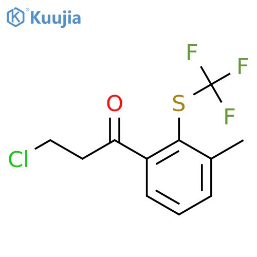3-(3-Chloropropanoyl)-2-(trifluoromethylthio)toluene structure