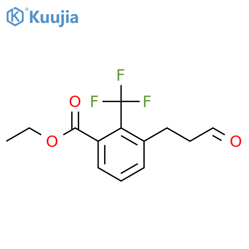 Ethyl 3-(3-oxopropyl)-2-(trifluoromethyl)benzoate structure