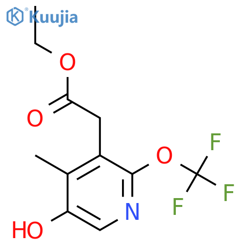 Ethyl 5-hydroxy-4-methyl-2-(trifluoromethoxy)pyridine-3-acetate structure