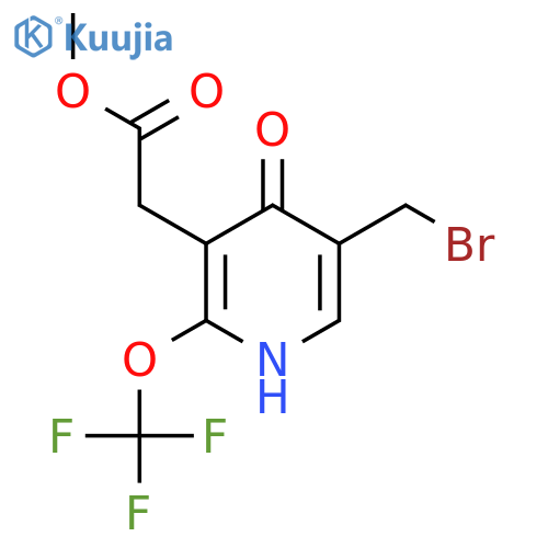 Methyl 5-(bromomethyl)-4-hydroxy-2-(trifluoromethoxy)pyridine-3-acetate structure