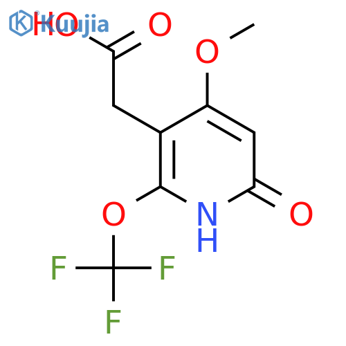 6-Hydroxy-4-methoxy-2-(trifluoromethoxy)pyridine-3-acetic acid structure