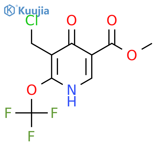 Methyl 3-(chloromethyl)-4-hydroxy-2-(trifluoromethoxy)pyridine-5-carboxylate structure