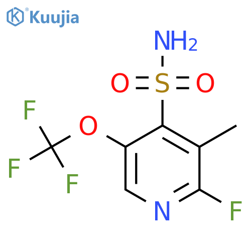 2-Fluoro-3-methyl-5-(trifluoromethoxy)pyridine-4-sulfonamide structure