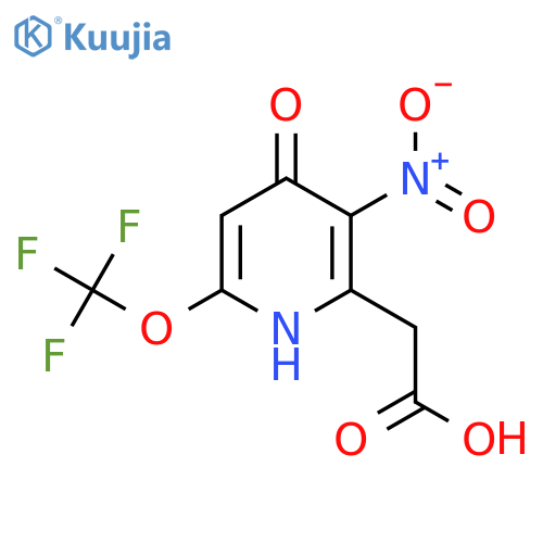 4-Hydroxy-3-nitro-6-(trifluoromethoxy)pyridine-2-acetic acid structure